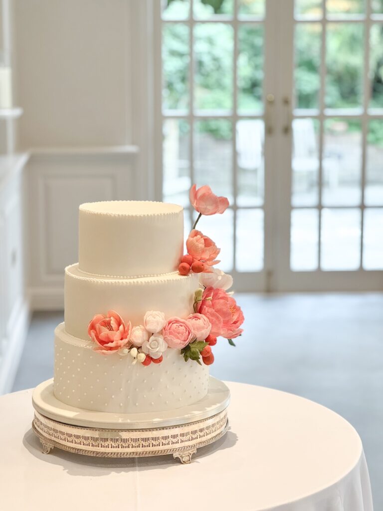 Floras cascade wedding cake